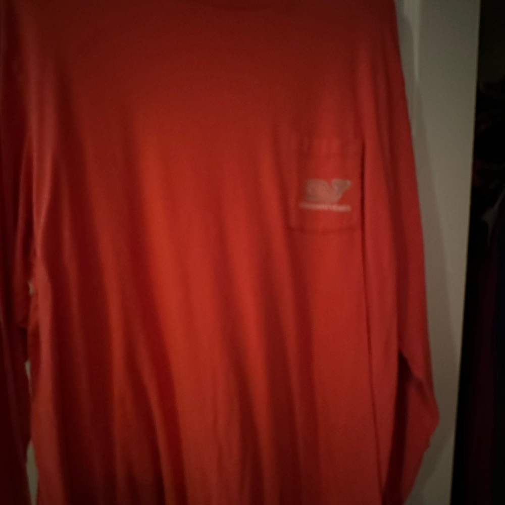 Vineyard Vines Men's Vibrant Red Long Sleeve Tee